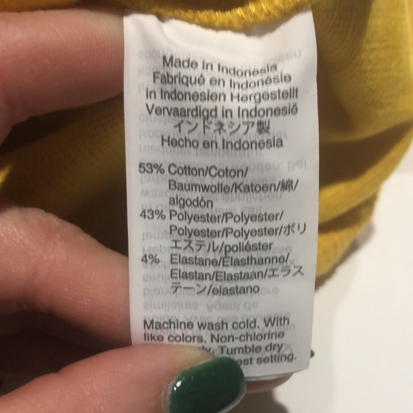 Texture & Thread Madewell yellow tie front top size medium - Picture 11 of 11